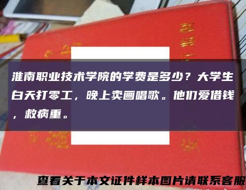 淮南职业技术学院的学费是多少？大学生白天打零工，晚上卖画唱歌。他们爱借钱，救病重。缩略图