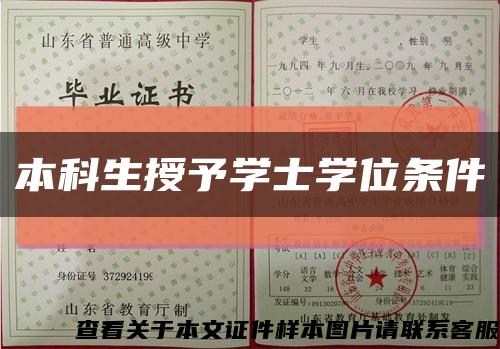 本科生授予学士学位条件缩略图