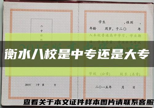 衡水八校是中专还是大专缩略图