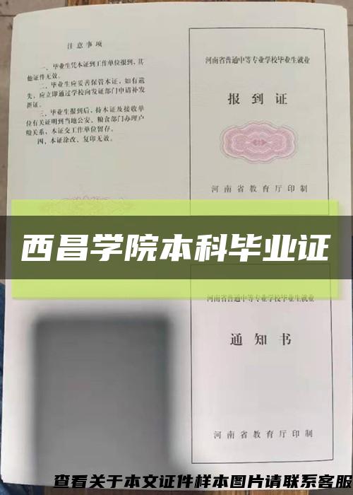 西昌学院本科毕业证缩略图