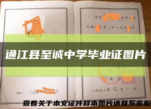 通江县至诚中学毕业证图片缩略图
