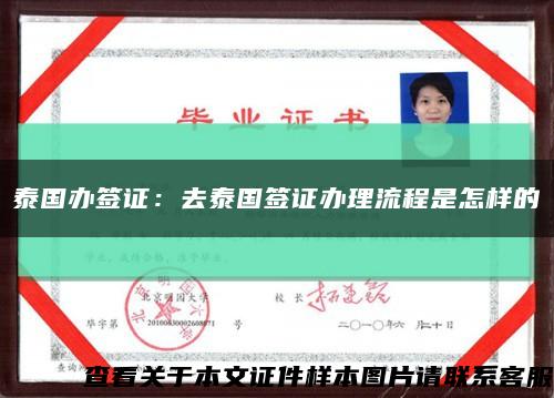 泰国办签证：去泰国签证办理流程是怎样的缩略图