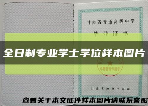 全日制专业学士学位样本图片缩略图