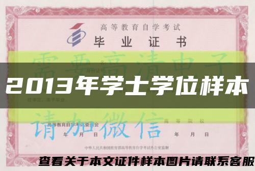 2013年学士学位样本缩略图