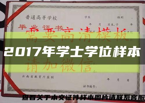 2017年学士学位样本缩略图