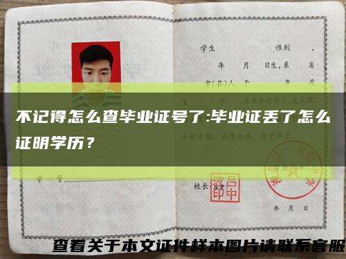 不记得怎么查毕业证号了:毕业证丢了怎么证明学历？缩略图