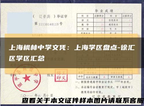 上海枫林中学文凭：上海学区盘点-徐汇区学区汇总缩略图