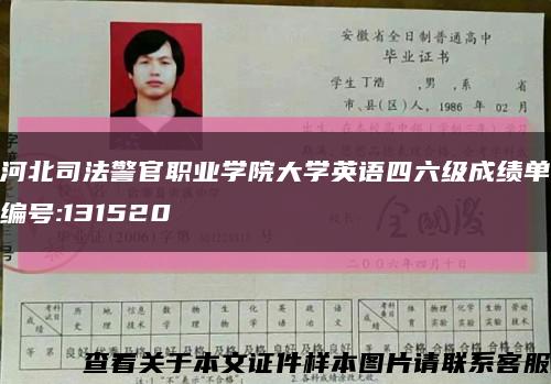 河北司法警官职业学院大学英语四六级成绩单编号:131520缩略图