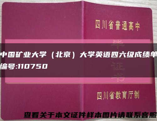 中国矿业大学（北京）大学英语四六级成绩单编号:110750缩略图