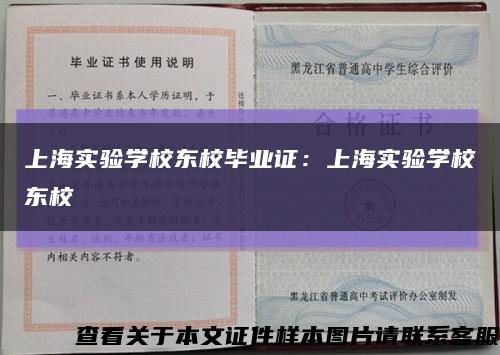 上海实验学校东校毕业证：上海实验学校东校缩略图