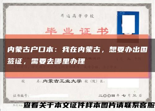 内蒙古户口本：我在内蒙古，想要办出国签证，需要去哪里办理缩略图