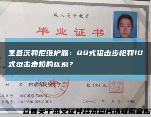 圣基茨和尼维护照：09式狙击步枪和10式狙击步枪的区别？缩略图