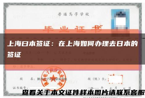 上海曰本签证：在上海如何办理去日本的签证缩略图