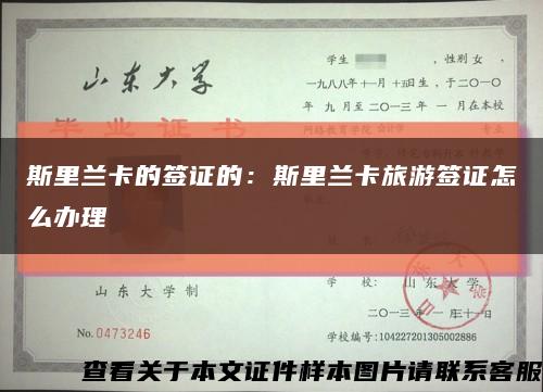 斯里兰卡的签证的：斯里兰卡旅游签证怎么办理缩略图