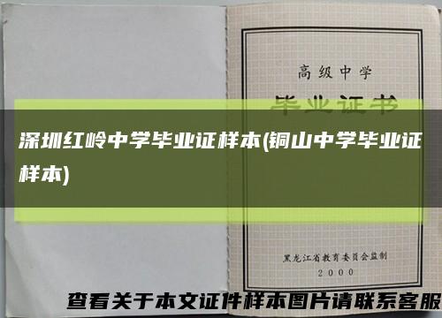 深圳红岭中学毕业证样本(铜山中学毕业证样本)缩略图