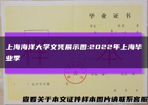 上海海洋大学文凭展示图:2022年上海毕业季缩略图