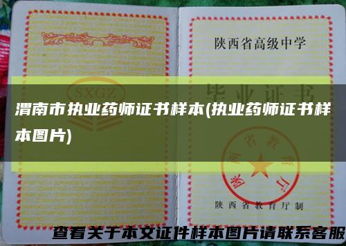 渭南市执业药师证书样本(执业药师证书样本图片)缩略图