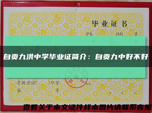 自贡九洪中学毕业证简介：自贡九中好不好缩略图