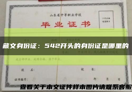 藏文身份证：542开头的身份证是哪里的缩略图