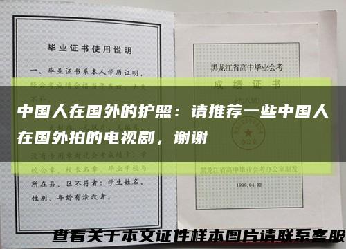 中国人在国外的护照：请推荐一些中国人在国外拍的电视剧，谢谢缩略图