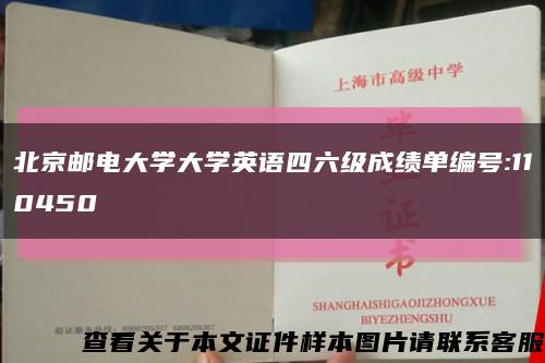 北京邮电大学大学英语四六级成绩单编号:110450缩略图