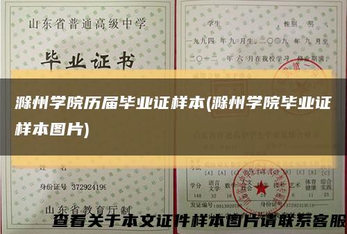 滁州学院历届毕业证样本(滁州学院毕业证样本图片)缩略图