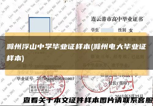 滁州浮山中学毕业证样本(滁州电大毕业证样本)缩略图