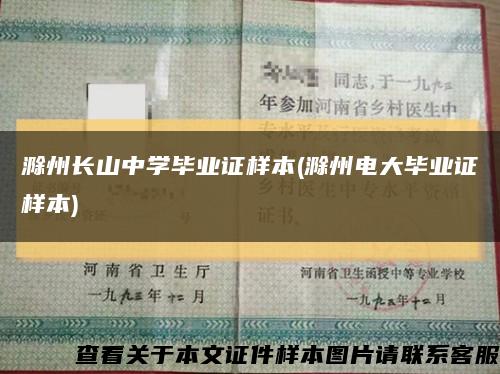 滁州长山中学毕业证样本(滁州电大毕业证样本)缩略图