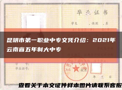昆明市第一职业中专文凭介绍：2021年云南省五年制大中专缩略图