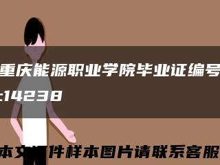 重庆能源职业学院毕业证编号:14238缩略图