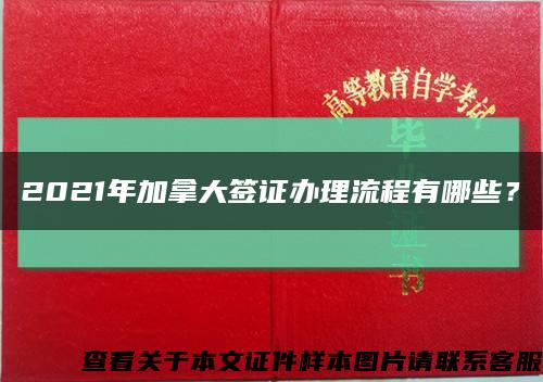 2021年加拿大签证办理流程有哪些？缩略图