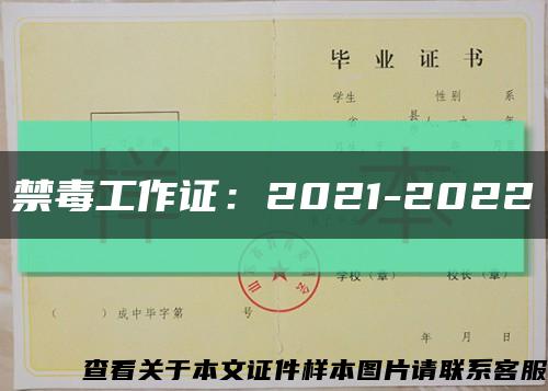 禁毒工作证：2021-2022缩略图