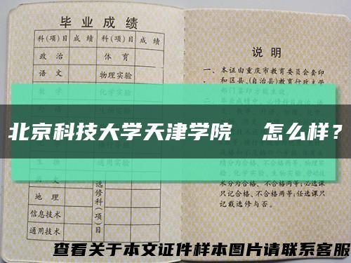 北京科技大学天津学院  怎么样？缩略图
