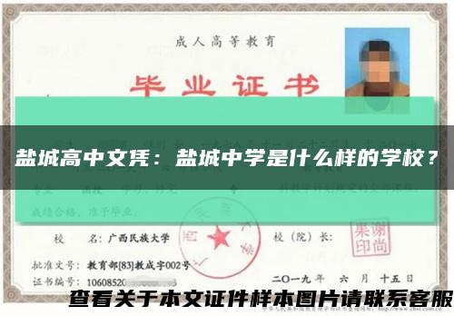 盐城高中文凭：盐城中学是什么样的学校？缩略图