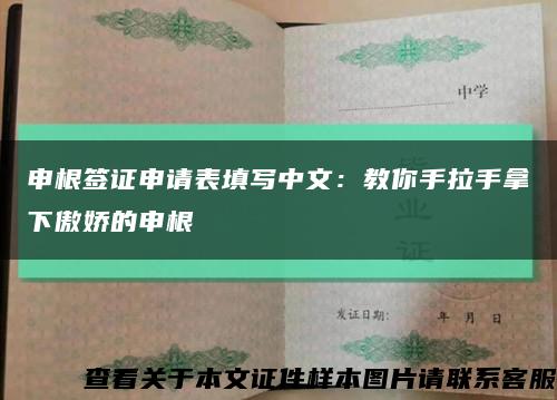 申根签证申请表填写中文：教你手拉手拿下傲娇的申根缩略图