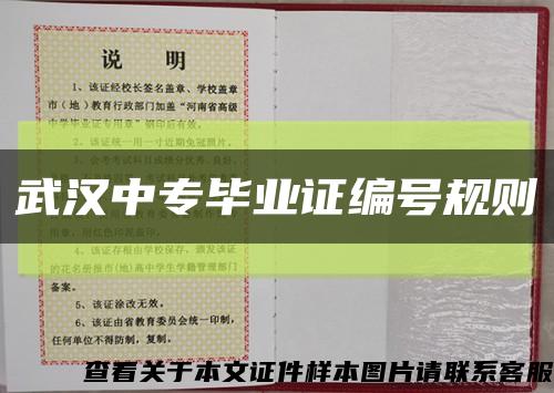 武汉中专毕业证编号规则缩略图