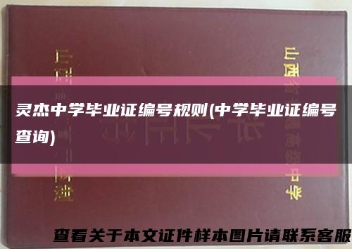 灵杰中学毕业证编号规则(中学毕业证编号查询)缩略图