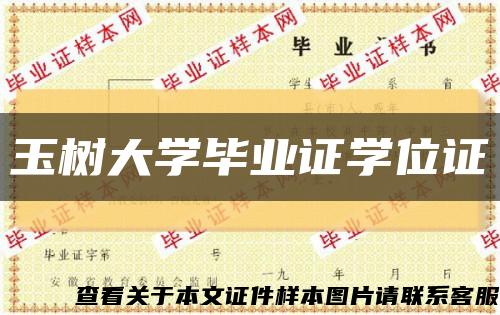 玉树大学毕业证学位证缩略图