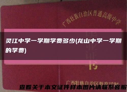 灵江中学一学期学费多少(龙山中学一学期的学费)缩略图