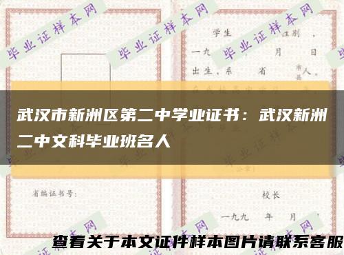 武汉市新洲区第二中学业证书：武汉新洲二中文科毕业班名人缩略图