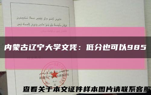 内蒙古辽宁大学文凭：低分也可以985缩略图