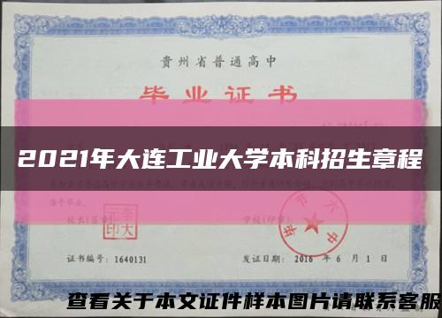 2021年大连工业大学本科招生章程缩略图