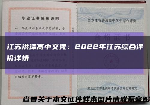 江苏洪泽高中文凭：2022年江苏综合评价详情缩略图