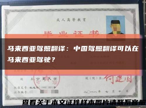 马来西亚驾照翻译：中国驾照翻译可以在马来西亚驾驶？缩略图