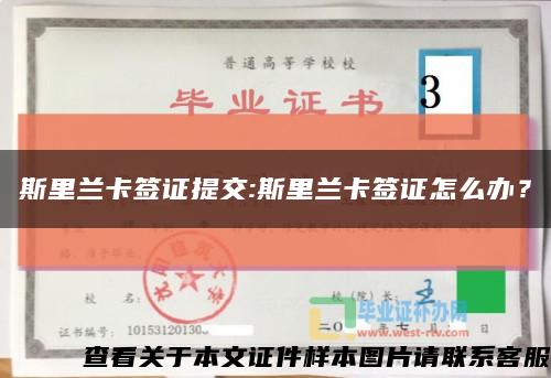 斯里兰卡签证提交:斯里兰卡签证怎么办？缩略图