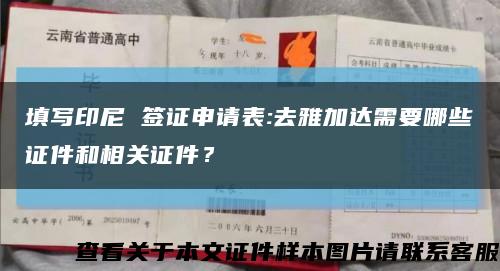 填写印尼 签证申请表:去雅加达需要哪些证件和相关证件？缩略图