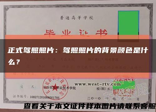 正式驾照照片：驾照照片的背景颜色是什么？缩略图
