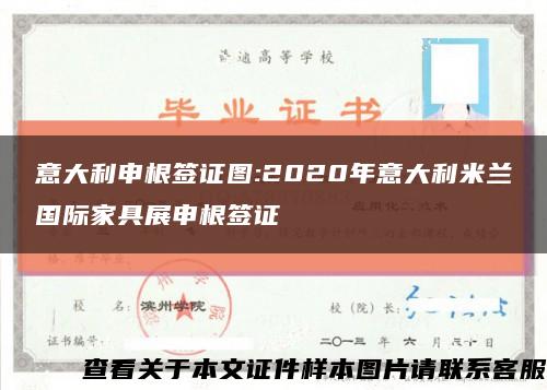 意大利申根签证图:2020年意大利米兰国际家具展申根签证缩略图