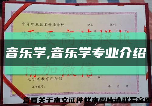 音乐学,音乐学专业介绍缩略图