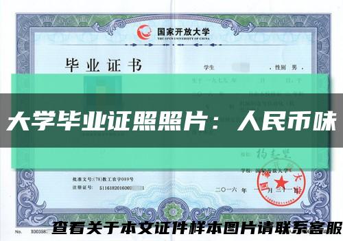 大学毕业证照照片：人民币味缩略图